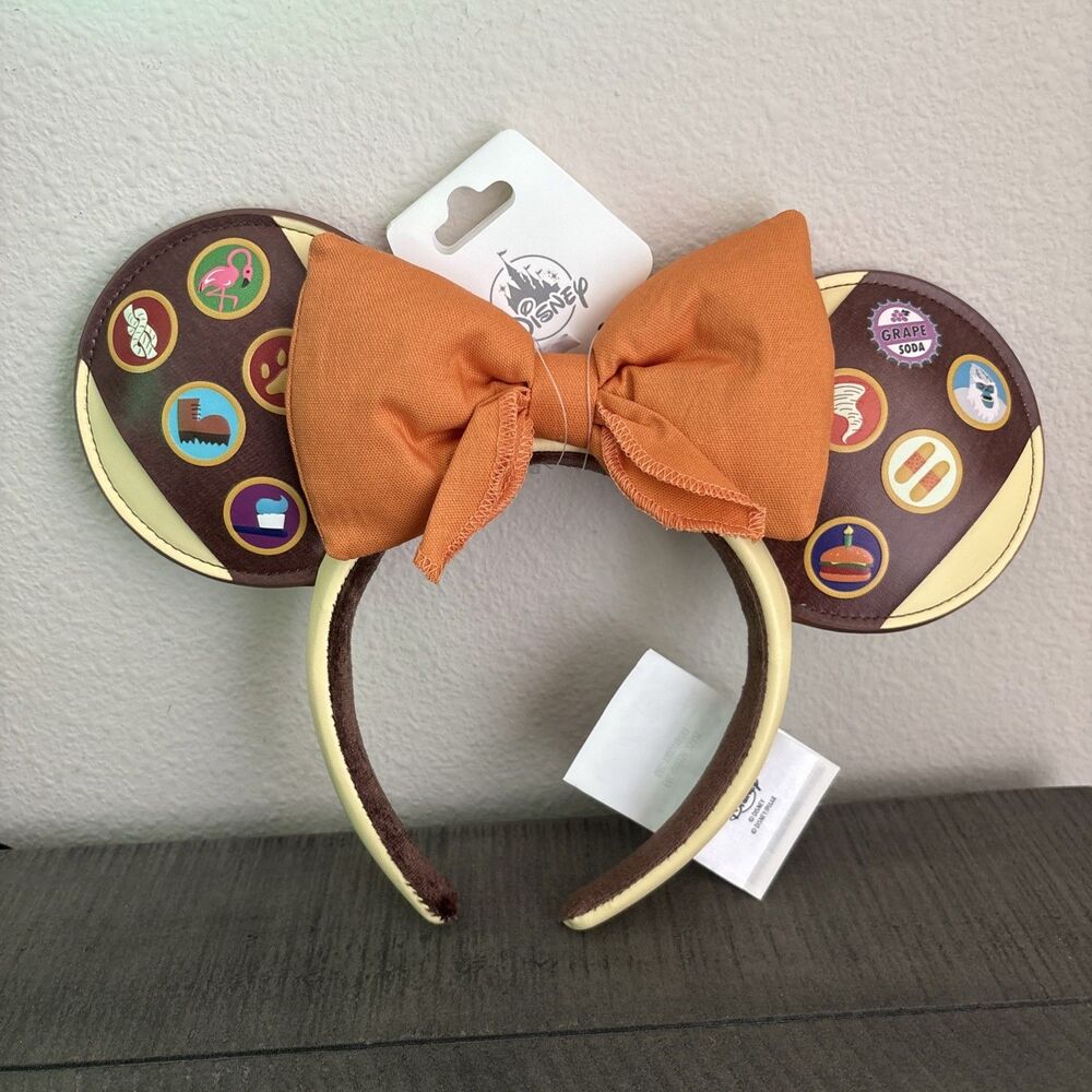 2026 Disney Parks WDW Pixar Up Explorer Badge Minnie Mickey Ears Headband New